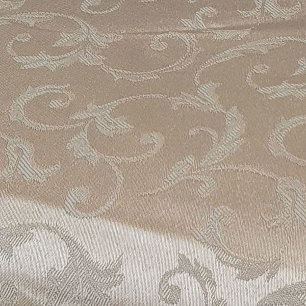 Tovaglia antimacchia tessuta jacquard Charolaise Beige 140x140 cm