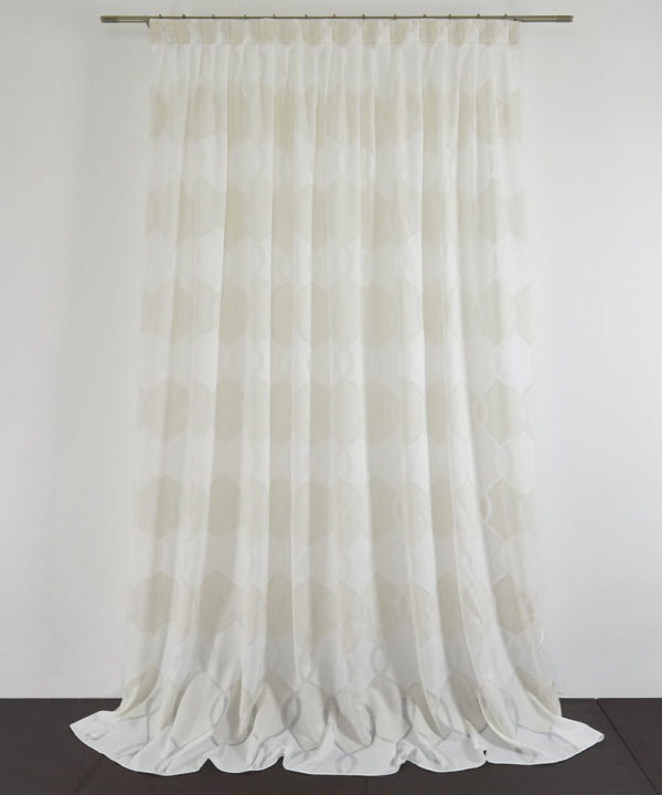 Tessuto Tenda ARISTOTELE col. Beige 002 + Confezione sartoriale "piega fissa" SU MISURA €67.00 al metro