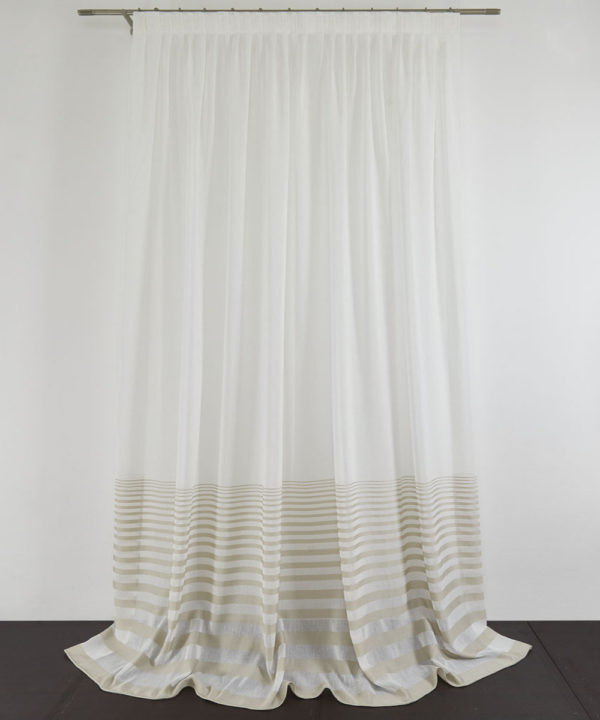 Tessuto Tenda ASK col. Sabbia 02 + Confezione sartoriale "piega fissa" SU MISURA €56.00 al metro