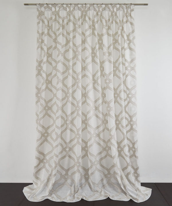 Tessuto Tenda LOCKET col. Tortora 009 + Confezione sartoriale "piega fissa" SU MISURA €59.90 al metro