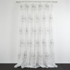 Tessuto Tenda ROSEE col. Grigio 001 + Confezione sartoriale "piega fissa" SU MISURA €69.90 al metro