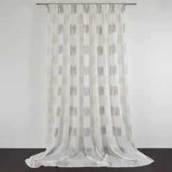 Tessuto Tenda SIMBA col. Beige 001 + Confezione sartoriale "piega fissa" SU MISURA €59.90 al metro
