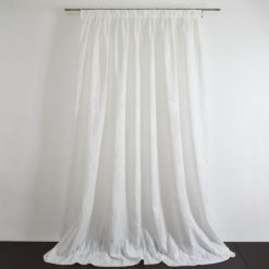 Tessuto Tenda ELOISE col. Bianco Naturale + Confezione sartoriale "piega fissa" SU MISURA €65.00 al metro