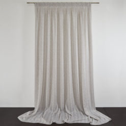 Tessuto Tenda ILENIA col. Grey + Confezione sartoriale "piega fissa" SU MISURA €65.00 al metro