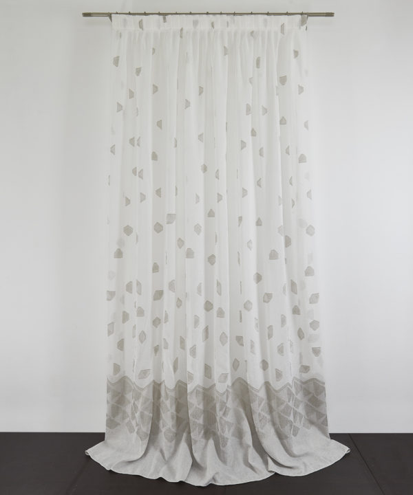 Tessuto Tenda DUNE col. 0101 + Confezione sartoriale "piega fissa" SU MISURA €58.00 al metro