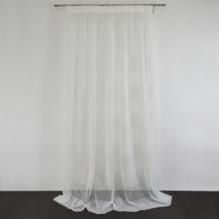 Tessuto Tenda GIULIETTA col. Bianco Naturale 0101 + Confezione sartoriale "piega fissa" SU MISURA €55.00 al metro