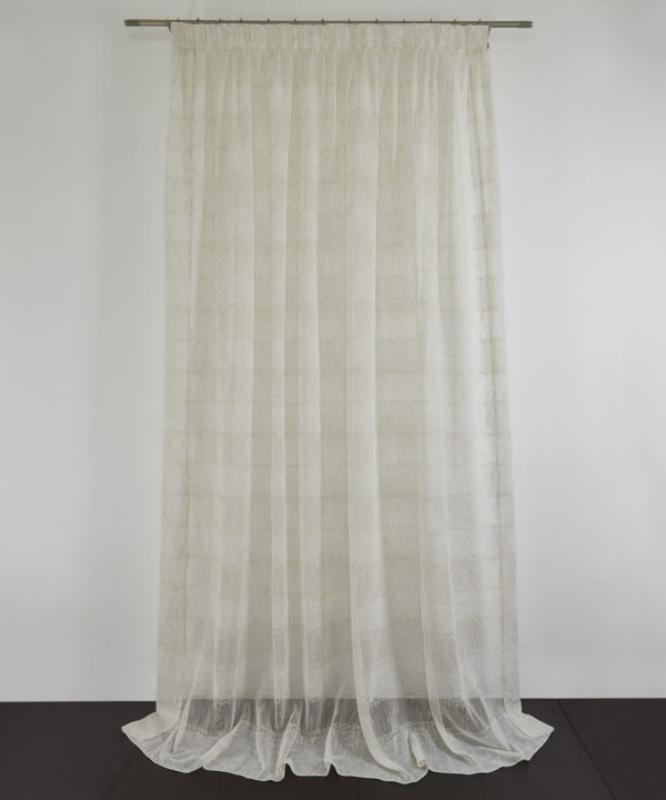 Tessuto Tenda LUPE col. 0301 + Confezione sartoriale "piega fissa" SU MISURA €53.00 al metro