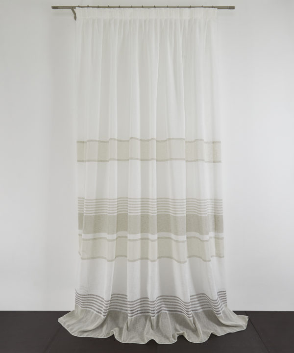 Tessuto Tenda UBEDA col. 0101 + Confezione sartoriale "piega fissa" SU MISURA €56.00 al metro