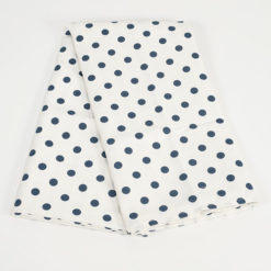 Tovaglia-Bianco Pois-Grande Blu