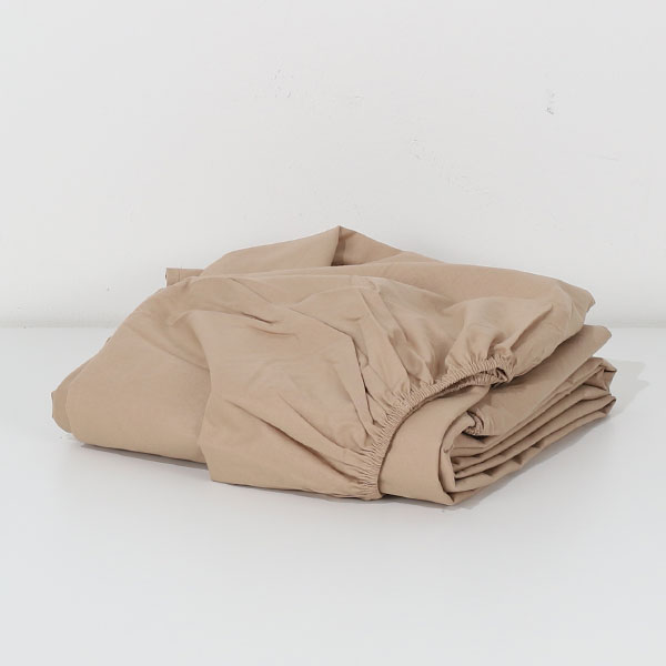 Lenzuolo-Sotto-Con-Angoli-Tinta-Unita-Continuativo Color Sabbia