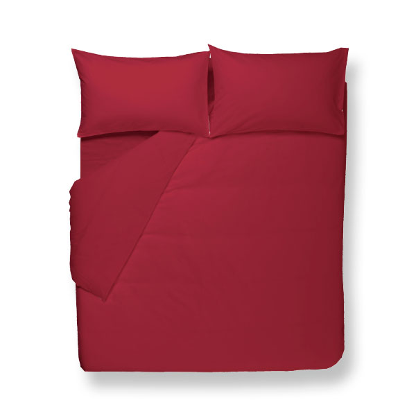 Parure Copripiumino mano seta® Continuativo Color Bordeaux