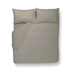 Parure Copripiumino 100% Cotone - Tortora