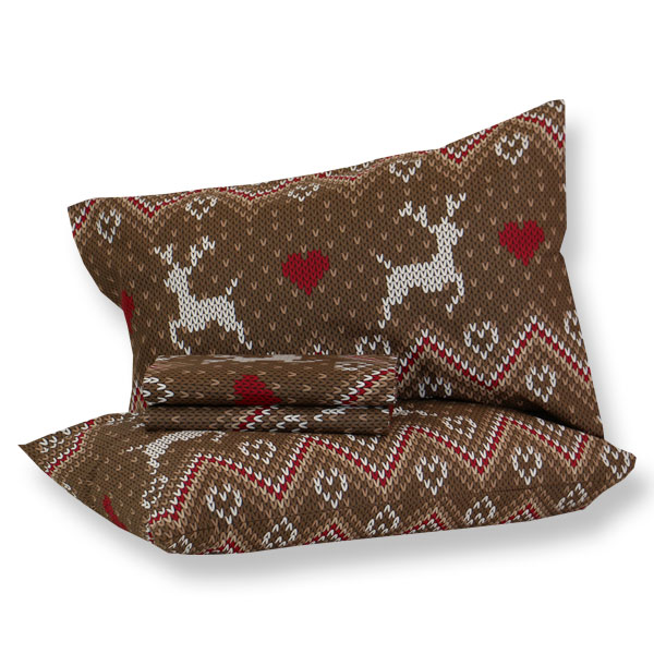 Completo Lenzuola St. Moritz Marrone 