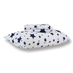 Completo Lenzuola FLANELLA New Stars - Bianco