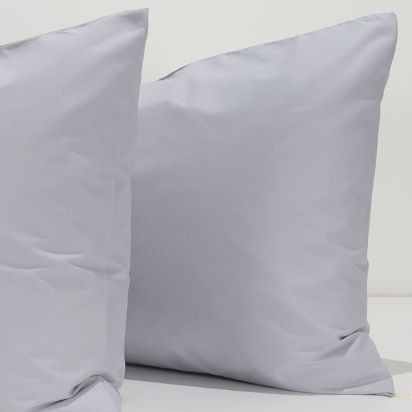 Coppia Federe Cuscino 52x82cm - Cotone Bianco Con Bottoni, Russo Tessuti