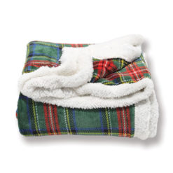 Coperta-Tartan-Super-Sofr-+-Sherpa-Verde