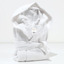 Accappatoio-Micro-Spugna-Bianco