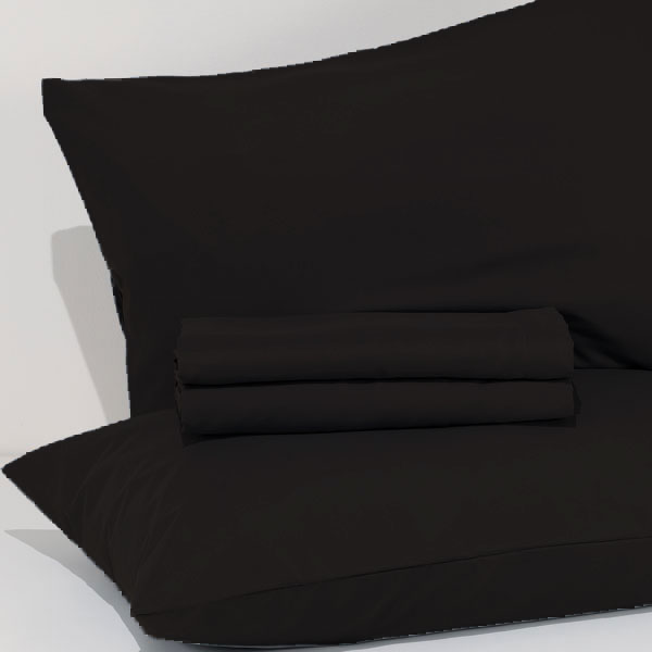 Completo-Lenzuola-mano-seta®-Nero