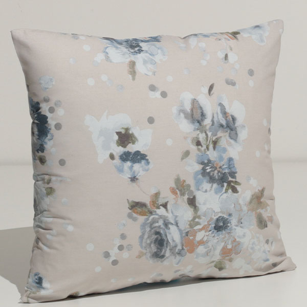 Federa Naturals Lily Flowers 60x60 Cm In Puro Cotone Con Cerniera - Stampa Floreale Ad Acquerello, Morbida, Solo Federa - 6