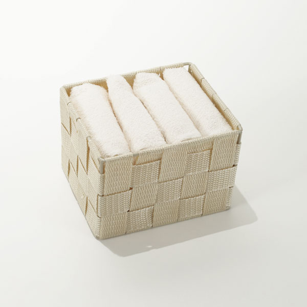 Lavette Con Cestino Set Daunex - Cestino Con 4 Lavette In Cotone 30x30 Cm - Asciugamani Monouso Per Ospiti, Bagno Set Lavette In Cotone Con Cestino