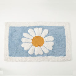 Tappeto-Bagno-Margherita-Celeste