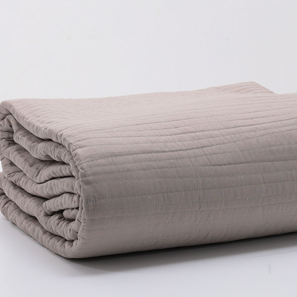 Copriletto Kantha Patchwork Reale Fatto A Mano In Seta – Grigio, Matrimoniale 228x274 Cm – Trapunta Indiana Gudri