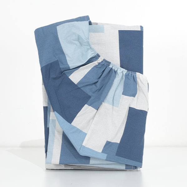 Filet Set Lenzuolino Per Carrozzina 3 Pezzi – 100% Cotone, Con Inserti In Tela Aida Da Ricamare, Made In Italy, Fantasia Azzurra Cielo