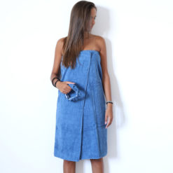 Telo Pareo Doccia + Fascia Capelli Zaffiro