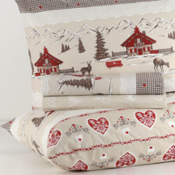 Completo Lenzuola 100% Cotone "Brunico" 
