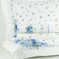 Completo-Lenzuola-Flanella-Ortensia-Blu