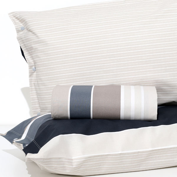 Parure Copripiumino 100% Cotone "Merida" Grigio