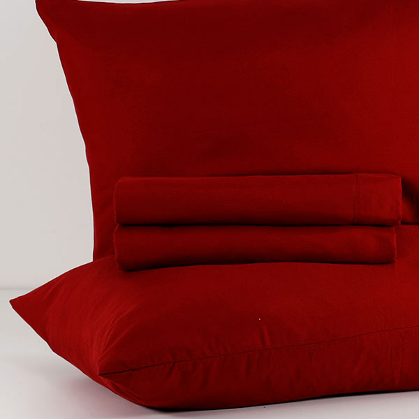 Lenzuola Sopra Happidea In Puro Cotone – Colore Bordeaux, Misura 1 Piazza