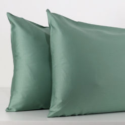 Coppia-Federe-Raso-di-Cotone-Eleganza Verde