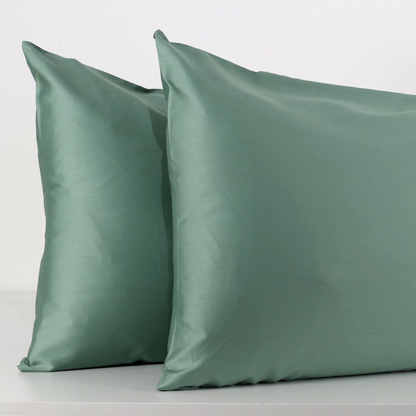 Coppia-Federe-Raso-di-Cotone-Eleganza Verde