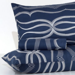 Parure-Copripiumino mano seta®-Nami-Blu