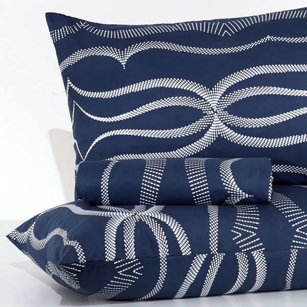 Parure-Copripiumino mano seta®-Nami-Blu