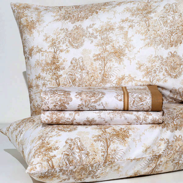 Completo Lenzuola 100% Cotone "Emily" - Beige