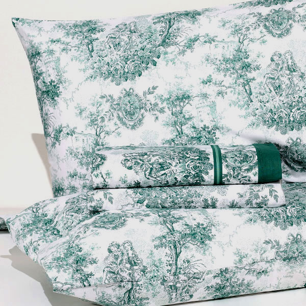 Completo Lenzuola 100% Cotone "Emily" - Verde