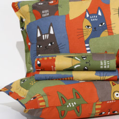 Completo-Lenzuola-Gatti-Miao-Multicolor
