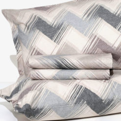 Completo Lenzuola 100% Cotone "Tokyo" - Tortora