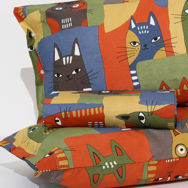 Parure-Copripiumino-Micio-Miao-Multicolor