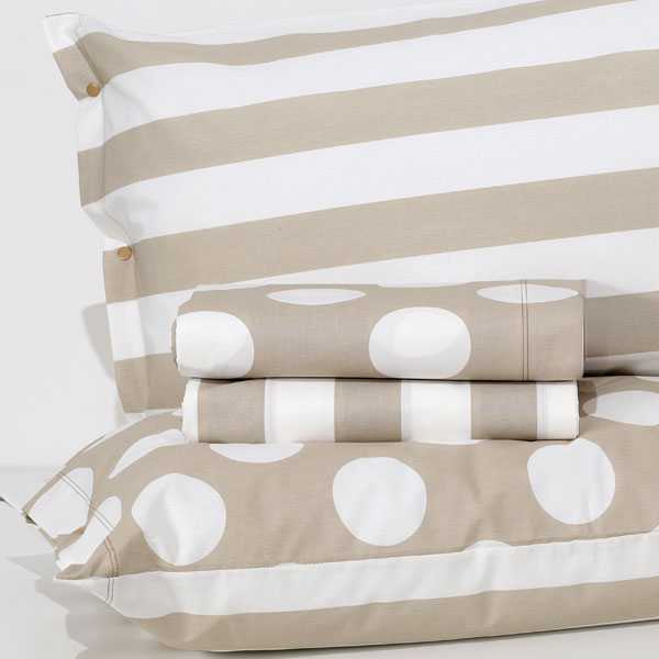 Completo Lenzuola 100% Cotone "Clara" - Beige