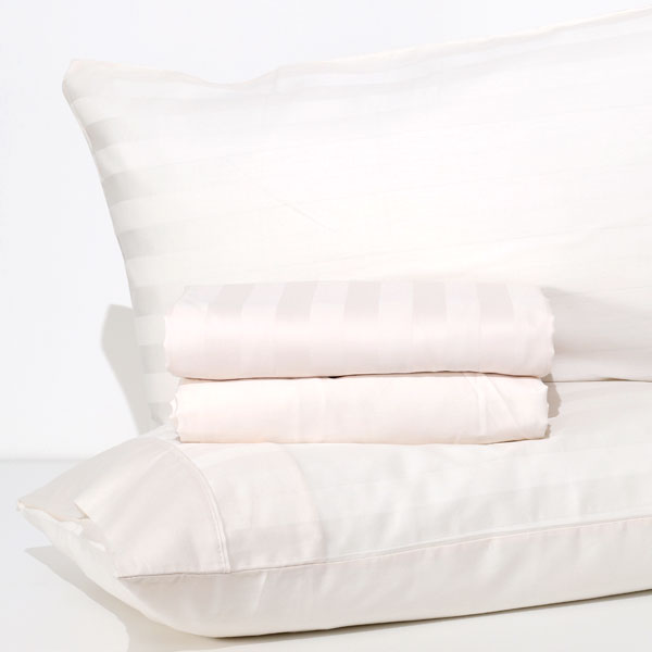 Completo Lenzuola 100% Raso di cotone "Florence" - Avorio