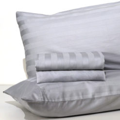 Completo Lenzuola 100% Raso di cotone "Florence" - Grigio