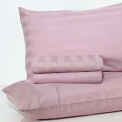 Completo Lenzuola 100% Raso di cotone "Florence" - Malva