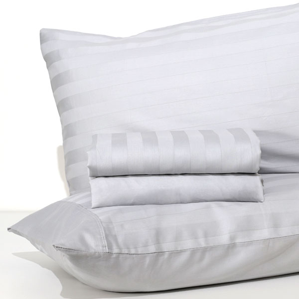 Completo Lenzuola 100% Raso di cotone "Florence" - Perla