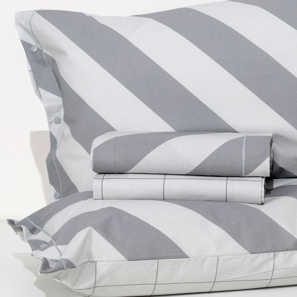 Completo Lenzuola 100% Cotone "Milano" - Grigio