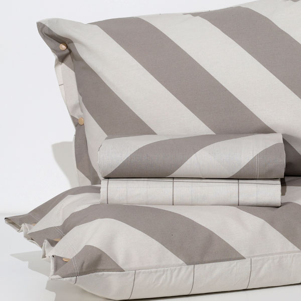 Completo Lenzuola 100% Cotone "Milano" - Tortora