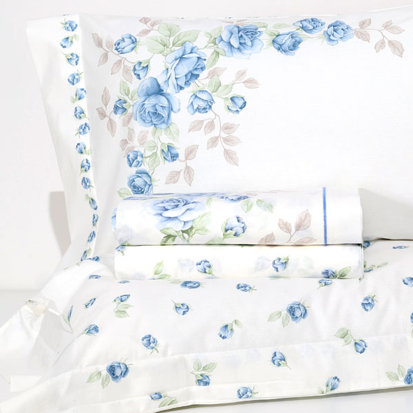 Completo Lenzuola 100% cotone "Nina" - Blu