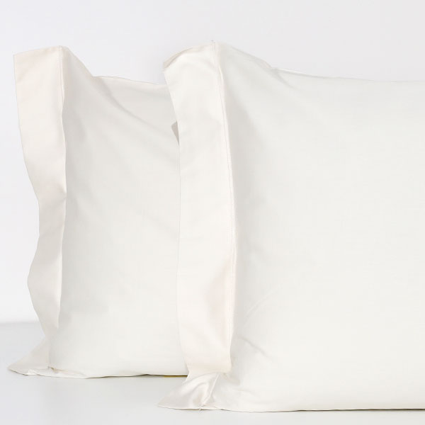 Coppia Federe Raso 60 Cotone 100% Cleopatra - Avorio